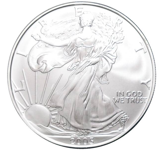 Монета 1 доллар 2005 года США «Шагающая Свобода» (Артикул K27-81228)