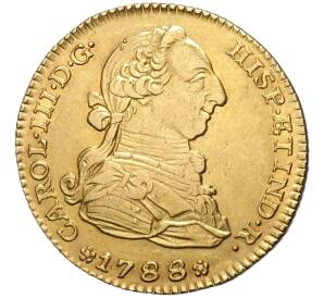 2 эскудо 1788 года Испания (Карл III) — Фото №1
