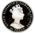 Монета 50 пенсов 1992 года Фолклендские острова «40 лет правления Королевы Елизаветы II» (Артикул K27-81235)