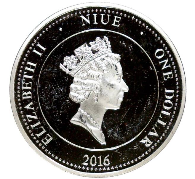 Монета 1 доллар 2016 года Ниуэ «Богатого года обезьяны» (Артикул K27-81240)