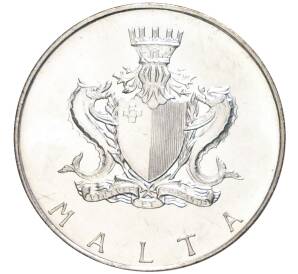 1 лира 1973 года Мальта «Темистоклес Заммит»