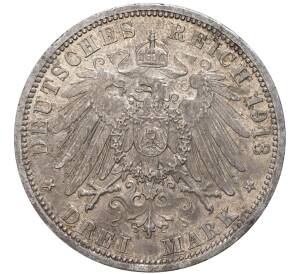 3 марки 1913 года Германия (Пруссия ) «25 лет правлению Вильгельма II» — Фото №2