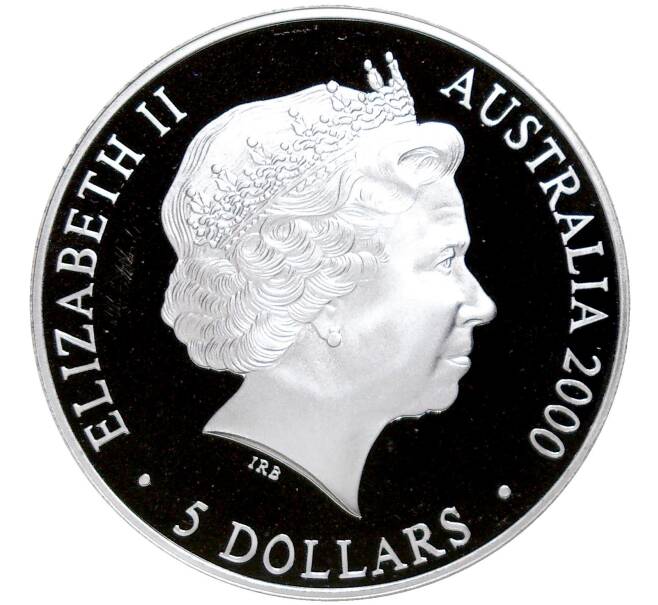 Монета 5 долларов 2000 года Австралия «Олимпийские игры 2000 в Сиднее — Плащеносная ящерица» (Артикул M2-58670)