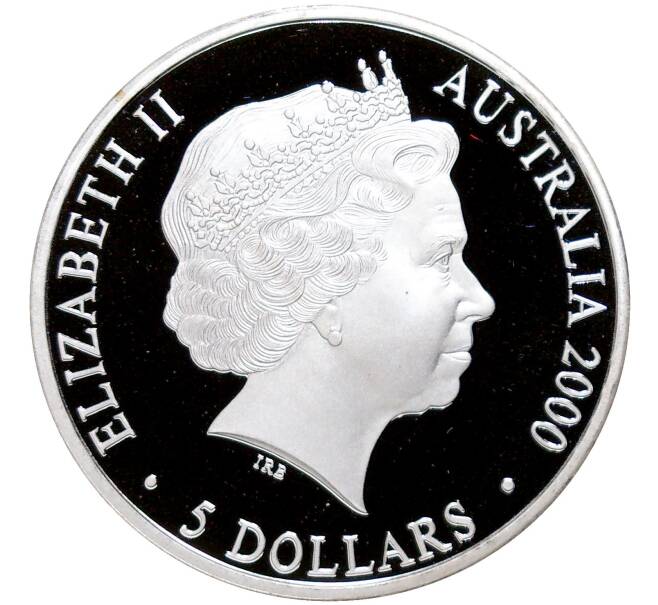 Монета 5 долларов 2000 года Австралия «Олимпийские игры 2000 в Сиднее — Радиотелескоп и электростанция» (Артикул M2-58678)