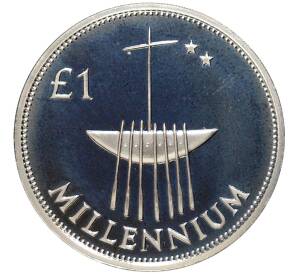 1 фунт 2000 года Ирландия «Миллениум» — Фото №1