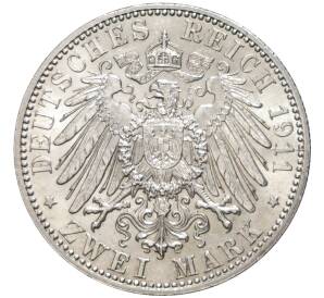 2 марки 1911 года Германия (Бавария) «90 лет со дня рождения Луитпольда Баварского» — Фото №2