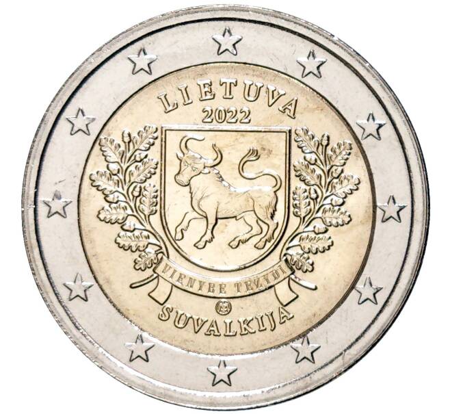Монета 2 евро 2022 года Литва «Литовские этнографические регионы — Сувалкия» (Артикул M2-58830)
