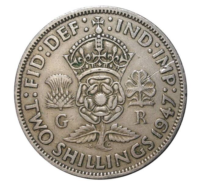 Монета 2 шиллинга 1947 года (Артикул: M2-2757) — Фото №1