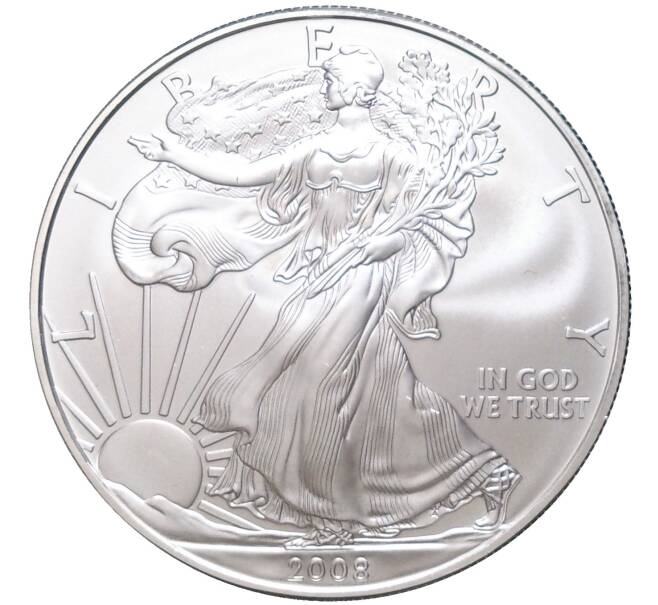 Монета 1 доллар 2008 года США «Шагающая Свобода» (Артикул M2-58886)