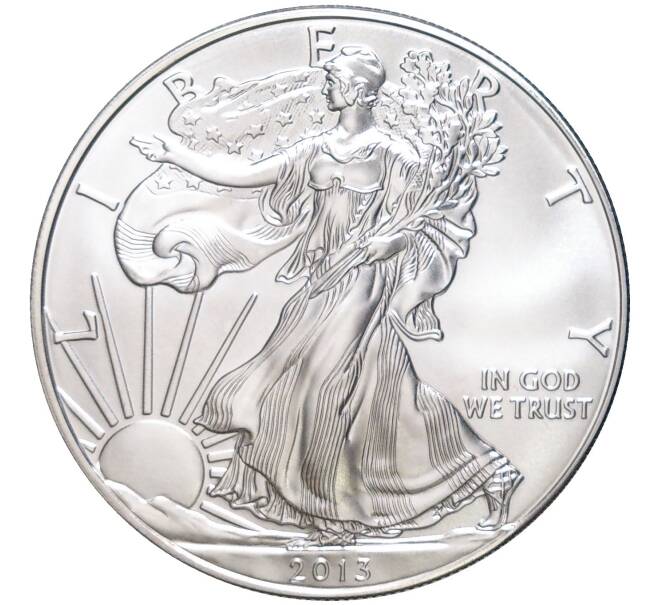 Монета 1 доллар 2013 года США «Шагающая Свобода» (Артикул M2-58899)