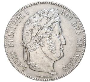 5 франков 1839 года В Франция — Фото №1