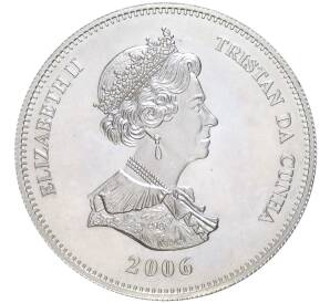 1 крона 2006 года Тристан-да-Кунья «Каперские суда Южной Атлантики — True Blooded Yankee» — Фото №2