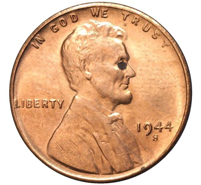 Монета 1 цент 1944 года S США (Артикул M2-59043)