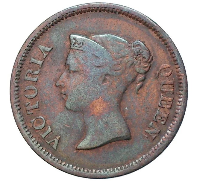Монета 1/4 цента 1845 года Стрейтс Сетлментс (Артикул K1-4387)
