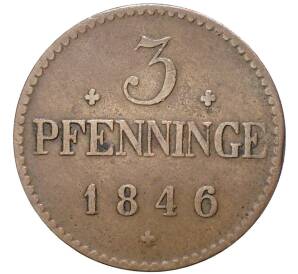 3 пфеннига 1846 года Мекленбург-Шверин