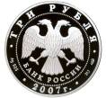 Монета 3 рубля 2007 года СПМД «250 лет Российской Академии художеств» (Артикул M1-48781)