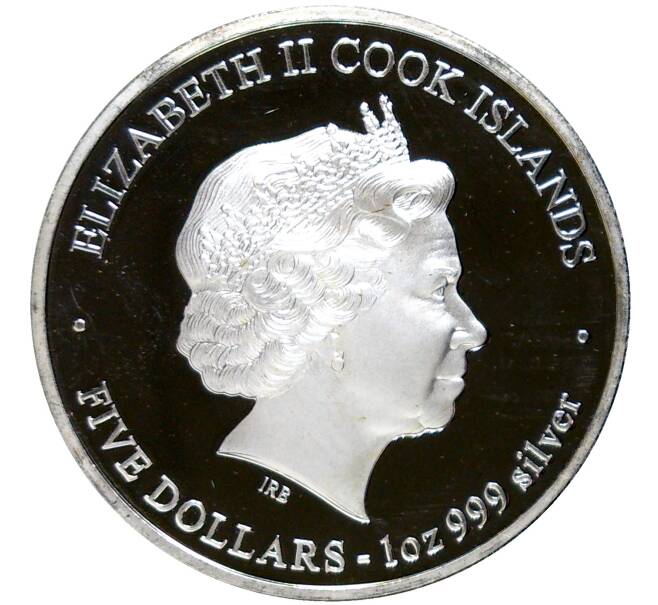 Монета 5 долларов 2013 года Острова Кука «Китайский гороскоп — Год змеи (Хризантемы)» (Артикул M2-59098)
