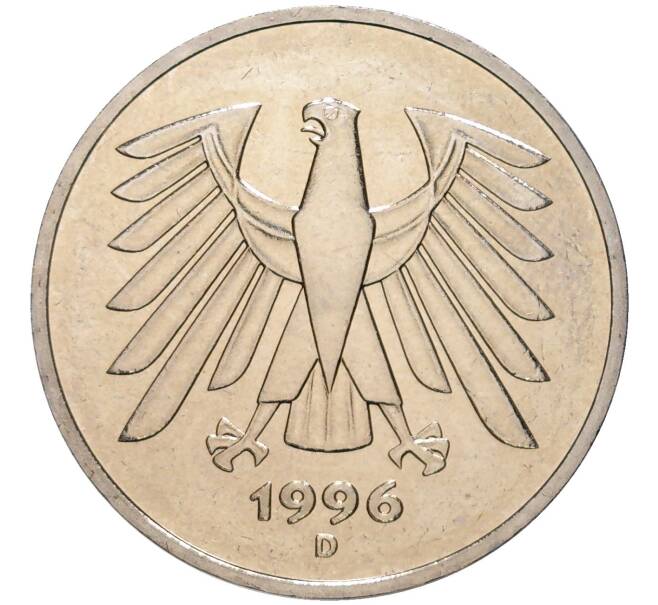 Монета 5 марок 1996 года D Германия (Артикул M2-59167)