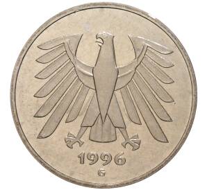 5 марок 1996 года G Германия
