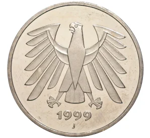 5 марок 1999 года J Германия