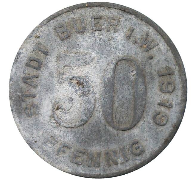 Монета 50 пфеннигов 1919 года Германия — город Бюр (Нотгельд) (Артикул K11-82656)
