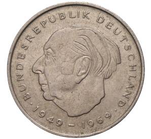 2 марки 1971 года F Западная Германия (ФРГ) «Теодор Хойс»