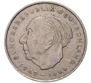 2 марки 1971 года G Западная Германия (ФРГ) «Теодор Хойс»