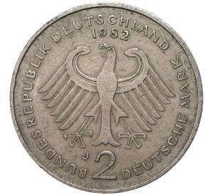 2 марки 1982 года J Западная Германия (ФРГ) «Теодор Хойс»