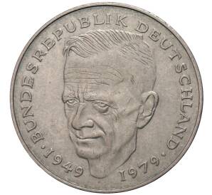 2 марки 1989 года D Западная Германия (ФРГ) «Курт Шумахер»