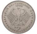 Монета 2 марки 1989 года D Западная Германия (ФРГ) «Курт Шумахер» (Артикул K11-82773)