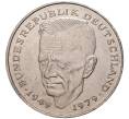 Монета 2 марки 1989 года F Западная Германия (ФРГ) «Курт Шумахер» (Артикул K11-82777)