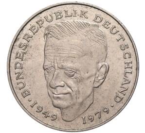 2 марки 1989 года G Западная Германия (ФРГ) «Курт Шумахер»