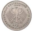 Монета 2 марки 1989 года G Западная Германия (ФРГ) «Курт Шумахер» (Артикул K11-82779)
