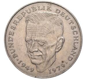 2 марки 1990 года D Западная Германия (ФРГ) «Курт Шумахер»