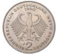 Монета 2 марки 1990 года J Западная Германия (ФРГ) «Курт Шумахер» (Артикул K11-82788)