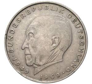 2 марки 1973 года D Западная Германия (ФРГ) «Конрад Аденауэр»