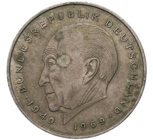 2 марки 1982 года D Западная Германия (ФРГ) «Конрад Аденауэр»