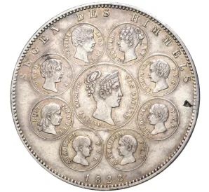 1 талер 1828 года Бавария «Благословения Небес королевской семье»