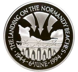 50 пенсов 1994 года Острова Святой Елены и Вознесения «50 лет высадке в Нормандии»