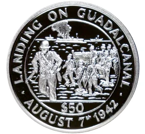 50 долларов 1991 года Токелау «Битва за Гуадалканал»
