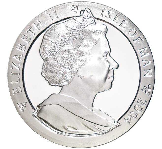 Монета 1 крона 2004 года Остров Мэн «XXVIII летние Олимпийские Игры 2004 в Афинах — Велоспорт» (Артикул M2-59244)