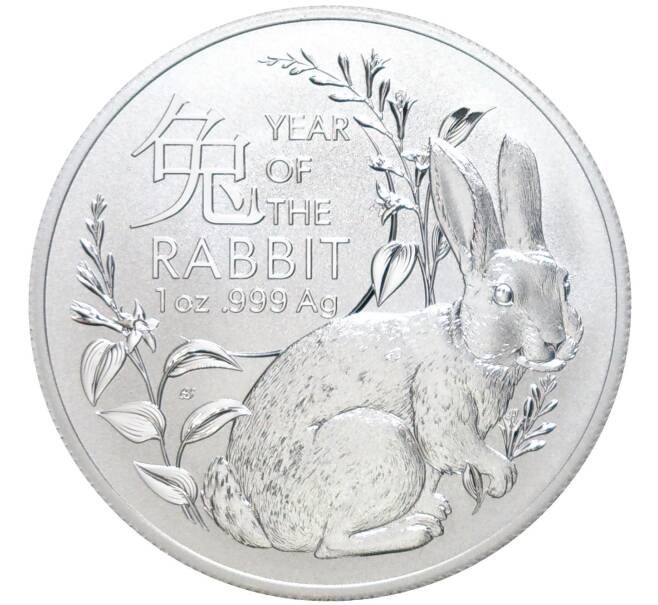 Монета 1 доллар 2023 года Австралия «Китайский гороскоп — Год кролика» (Артикул M2-59257)