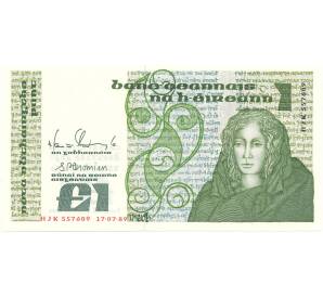 1 фунт 1989 года Ирландия — Фото №1