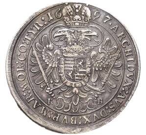 1 талер 1697 года Венгрия — Фото №2