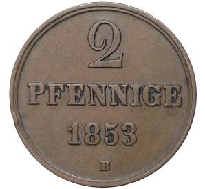 2 пфеннига 1853 года Ганновер — Фото №1