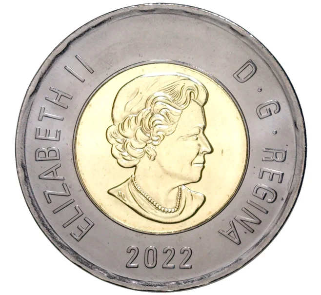Монета 2 доллара 2022 года Канада «Дань уважения королеве Елизавете II» (Артикул M2-59294)