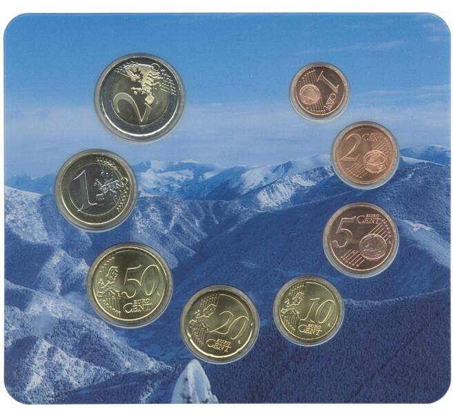Набор монет Евро 2014 года Андорра — В буклете (Артикул M3-0356)