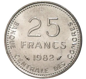 25 франков 1982 года Коморские острова