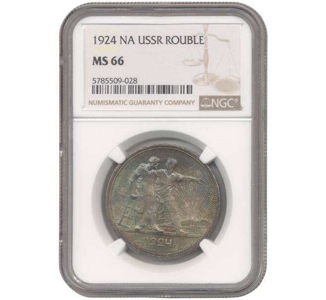 Монета 1 рубль 1924 года (ПЛ) — в слабе NGC (MS66) (Артикул M1-49198)