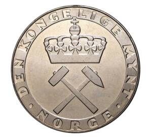 5 крон 1986 года 300 лет норвежскому монетному двору — Фото №2